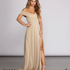 Gold shimmer Windsor dress XL